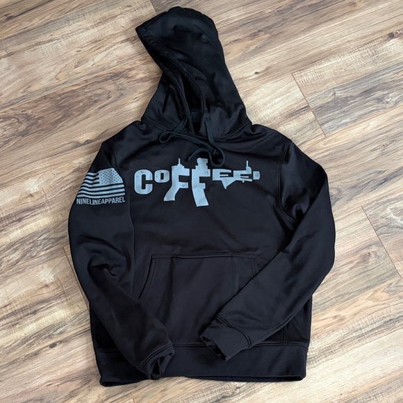 Nine Line Other - Black Graphic Hoodie by